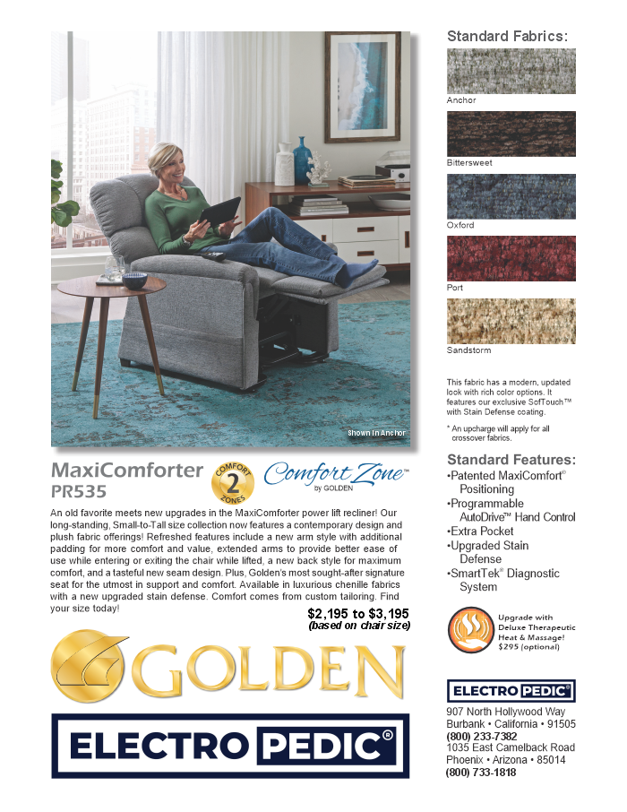 You can rent a Golden PR535 Comforter with MaxiComfort